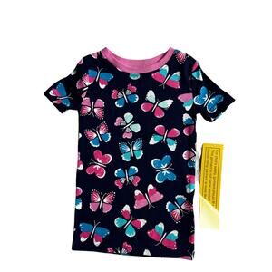 Planet Sleep Multi-color Short Sleeve Butterfly Sleep top Sz 2T